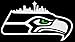 Hawk Logo with Seattle Skyline and Green Eye - NFL Seattle Seahawks Vinyl Decal (6