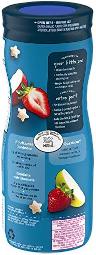 Gerber Puffs Sweet Strawberry Apple Baby Snacks Cereal Snack 8 Months 42 G 6 Pack Amazon Ca Grocery Gourmet Food