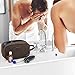 TOUPONS Men's Travel Toiletry Organizer Bag Canvas Shaving Dopp Kit TSA Approved (Coffee)