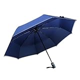 Windproof Travel Umbrella, Bemece Compact Lightweight Foldable Automatic Umbrella for Men Women, Auto Open Close - Blue