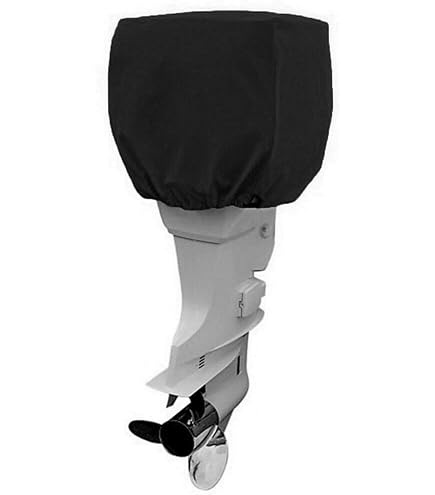 Housse De Moteur Hors-Bord Explore Land – 600D Imperméable Et Anti-UV – Pour 150-250 CV – Fermeture Éclair, Sangles Réglables – Noir – Protection Complète