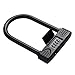 U Lock Heavy Duty Bike Lock Resettable Combination Lock for Gate Bicycle Motorbike Cabinets Electric Cars Dial Lock with 4 Digits No Keys 9 x 5.74 inches Black Anti Theft Password U Lock