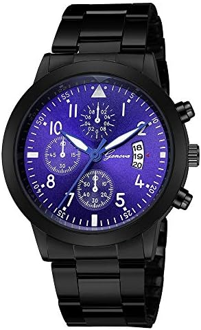 HunYUN Good Looking Great Watch Luxury Quartz Sport Military Stainless Steel Dial Leather Band Wrist Watch Easy to Set