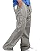 YangguTown Men's Cotton Lightweight Twill Relaxed Fit Full Elastic Waist Pant with Pockets