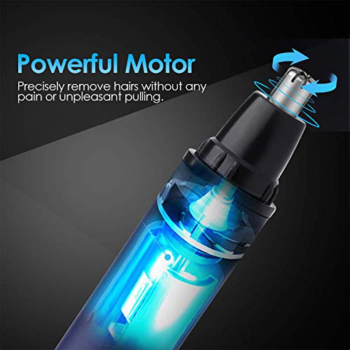 Rifinitore Naso e Orecchie Ricaricabile, Flagicon Taglia Peli Naso Nose Trimmer Elettronico Rifinitore di Precisione Indolore per Sopracciglia per Uomini e Donne, Include la spazzola per pulizia