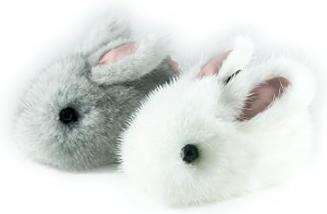 Yooci Cute Handmade Mink Fur Rabbit Keychain Charm Car Key Bag Deco Accessory Doll(White)