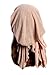 Boho Chic Khaki Tan Beige Head-scarf Salmon Wrap and Coconut Buckles - 154