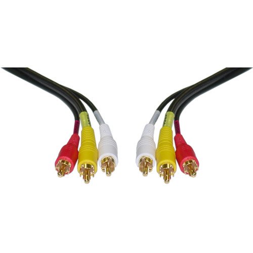 CableWholesale 12-Feet 2 RCA Audio Plus RCA RG59 Video Gold Plated Stereo/VCR Cable (10R3-01112)