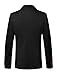 DAVID.ANN Men's Slim Fit Suits Casual One Button Flap Pockets Solid Blazer Jacket,Black,Medium
