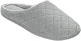 Dearfoams Womens Microfiber Terry Clog Slippers Large Grey