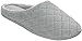 Dearfoams Women's Quilted Terry Clog Slipper, Large, Medium Grey