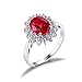 Jewelrypalace Kate Middleton's Princess 2.1ct Ruby Engagement Ring 925 Sterling Silver