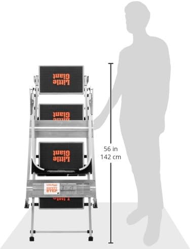 Scale pieghevoli Scala pieghevole 3 gradini Giant lirrle 10310GA  urban-earth.co.uk