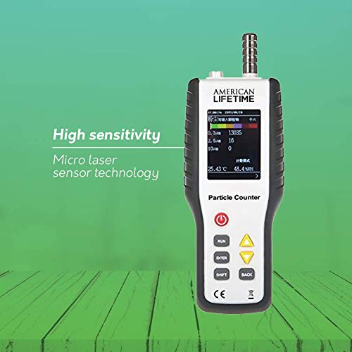 American Lifetime Air Quality Meter - Particle and Dust Detecting Counter with LCD Screen and 100±10%@0.5μm Counting - Battery Included + 1 Year Warranty - Thumbnail 3