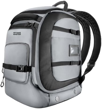 Sac à dos imperméable pour bottes de ski, de snowboard, de ski, de snowboard et d'accessoires - 65 L - Gris argenté