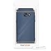kwmobile Case Compatible with Samsung Galaxy A3 (2017) - Shockproof Hard Back Cover with Chrome Frame - Dark Blue