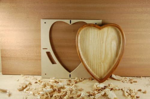 WoodlineBowl and Tray Template Heart Card Suit Design