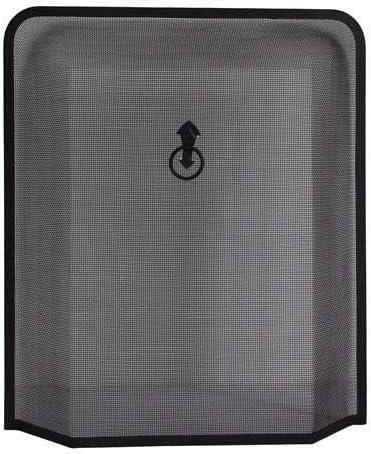 OptiProducts Black Fire Guard for Fireplace Open Fire Log Burner 62cm