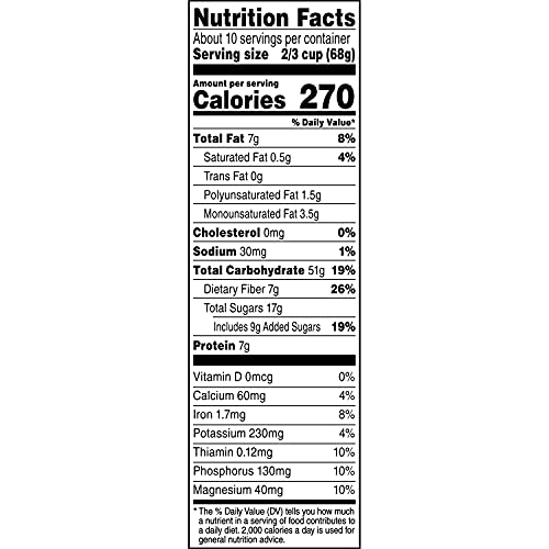 QUAKER GRANOLA OATS, HONEY, ALMONDS & RAISINS, 100% NATURAL, 24.1 OZ