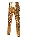 ZEROYAA Mens PU Faux Leather Side Zipper Moto Jeans Style Metallic Gold Pants/Straight Leg Trousers US 36/Asian XXXXL Gold