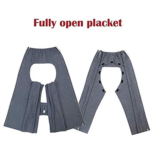 BIHIKI Patient Pants Clothing for Disability Elderly Surgery Patients,Easy to Wear Off,Hospital/Home Care Nursing Aid,Suit for Fracture, Incontinence,Bedridden Patients/Elderly (L) - Thumbnail 3