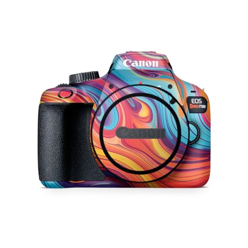 Camera Skin Compatible with Canon EOS Rebel T100 (2018) - Orange Pour - Premium…