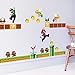 Super Mario Build a Scene Peel and Stick Wall Decal Stickers Wall Decals Stickers DIY Removable Stick Baby Boys Girls Kids Room Nursery Wall Mural Decor