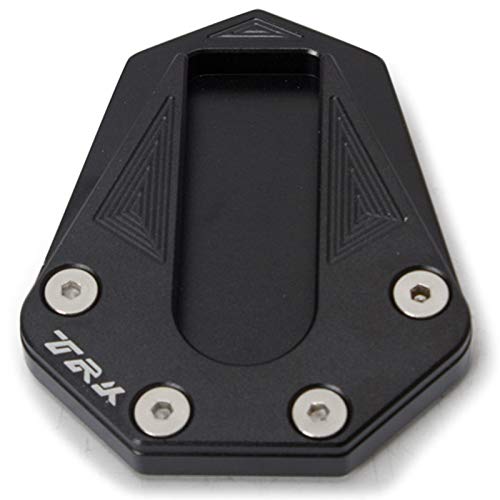 Moligh doll Moto CNC en Aluminium Pied Kickstand Extension Pad Plaque de C？t/&eacute; Support Agrandisseur pour Benelli TRK 502 2017-2018 Moto Accessoires