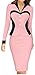LUNAJANY Women's Sleeves Button-front Wear to Work Peplum Dress