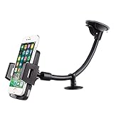 Upgrade Version Car Mount, HANA Universal Flexible Long Arm Windshield Dashboard Car Mount Holder Cradle with Adjustable Clamp and Circular Dashboard Base for All Smartphones 3.5-6.0 inches