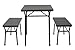 COSCO 3 Piece Indoor Outdoor Table and 2 Bench Tailgate Set, Black