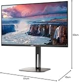 AOC 24V5C 24 Inch FHD IPS Monitor 75Hz 1ms USB-C Height Adjust Speakers view 8
