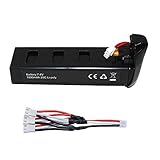 Teeggi New 7.4V 1800mAh 25c Li-poly Battery and 3 in 1 Charging Cable for MJX Bugs 2 B2W F18 Force1 New version GPS quadcopter Drone Black