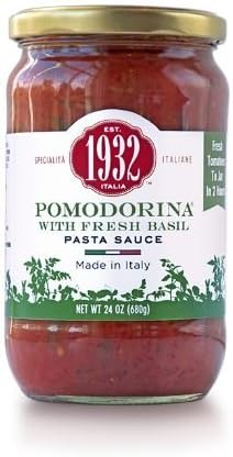 Menu 1932 Pomodorina with Fresh Basil Pasta Sauce, 24 oz (Pack of 4)