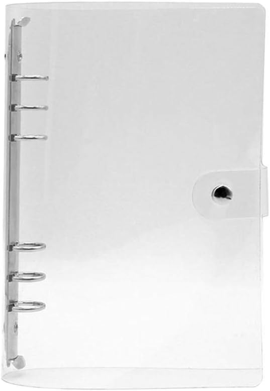 Binder Creative Transparent Clear Soft PVC Notebook Cover Refillable Notebook Case Round Ring Protector Loose Leaf Binder 6 Holes (A5/A6/A7)