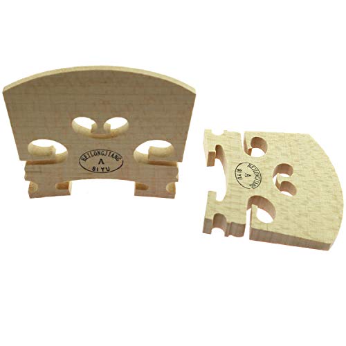 Longdex Violin Bridge 4PCS 4/4 Full Size Violin Bridge Maple High Qualit Violin Parts - Thumbnail 2