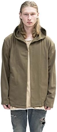 French Terry Shawl Collar Hoodie in Tree Bark (Large, Tree Bark)