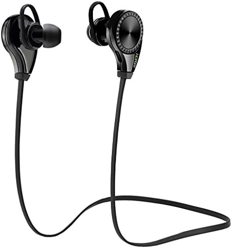 Bluetooth Headphones, HOPDAY Wireless Earbuds Sports Running Earphones with Built-in Mic, Noise Cancelling Stereo Sound Sweatproof Workout Headsets Play Up to 7 Hours, Black