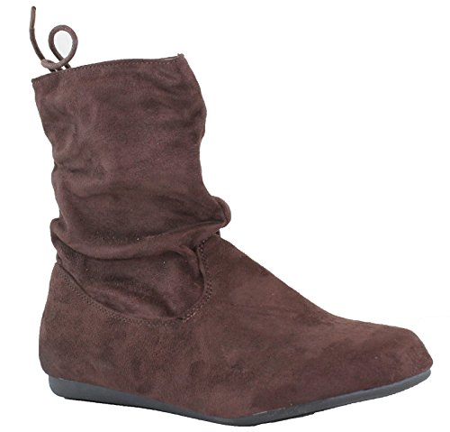 Forever selena-51 women s slouch boots,brown,5.5