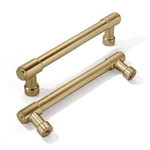 khtumeware 6 Pack Brushed Brass Cabinet Pulls 3-3/4