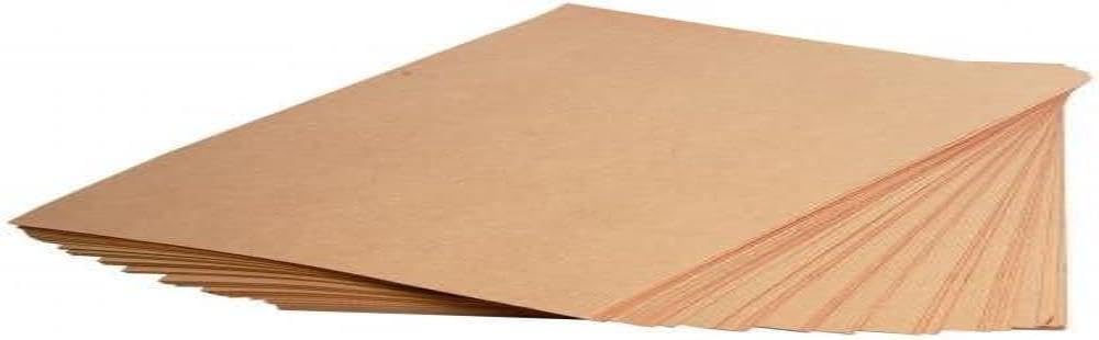 Clairefontaine - Ref 975003C - Kraft Paper (25 Sheets) - A2 (594 x 420mm) Sized - Natural Brown, Smooth Side & Ribbed Side, 120gsm Paper, Acid Free, pH Neutral