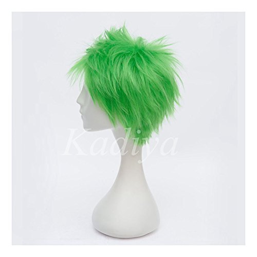 Kadiya Short Green Boy Cosplay Wig Heat Resistant Synthetic Hair - Image 3