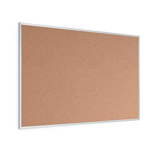 U Brands Cork Bulletin Board, 48" x 72" Inches, Silver Aluminum Frame (023U00-0…