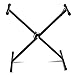 Flexzion Classic Keyboard Stand Musician Electronic Piano Organ Single Tube X Type 7 Position Folding Adjustable Height Metal Braced Rack Portable with Locking Straps
