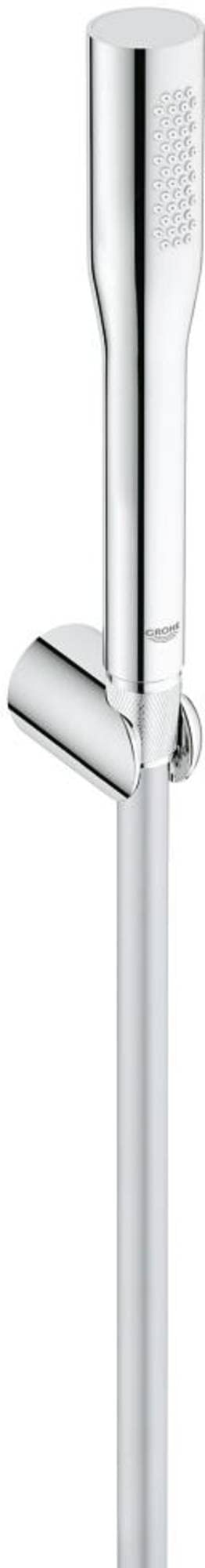 GROHE Vitalio Get - Stick Hand Shower Set - 1 Spray - 9.5 l/min Flow Limiter - Anti-Limescale System - Silver 1500 mm 1/2" x 1/2" Twist Free Hose - Wall Holder - Water Saving - Chrome - 27459000