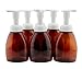 Cornucopia Brands Amber Foaming Soap Pump Dispensers (6-Pack); 250ml/8.5-Ounce Plastic Bottles with Foaming Liquid Soap Pumps