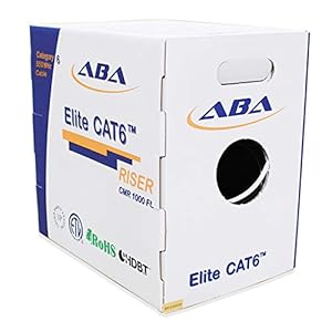 CAT6-Riser-CMR-Ethernet-Cable-1000ft-No-Spline-Unshielded-Twisted-Pair-UTP-23AWG-Solid-Pure-Bare-Copper-550MHz-UL-Certified-Easy-to-Pull-Reelex-II-Box-Bulk-Networking-LAN-Cable
