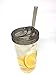 Glass Mason Drinking Jar with One Piece Sip Lid and Straw (24oz Jar)