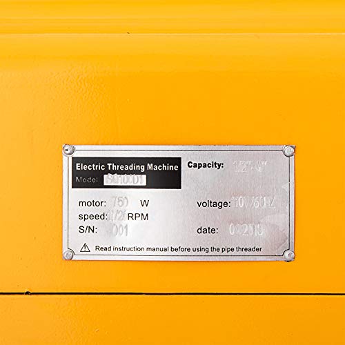 Mophorn Threading Machine 1/2" - 4" Power Pipe Threader NPT Electric Threader with Foot Switch - Thumbnail 5