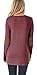 Womens Cotton Casual Long Sleeve Tunic Tops with Buttons Solid Color Faux Suede Round Neck Blouses Red XL